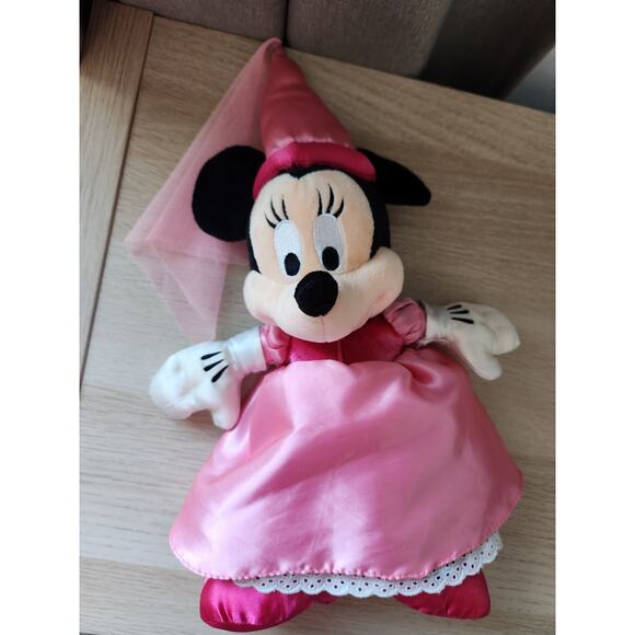 Disney Other - Minnie Mouse Disney Parks Plush Princess Pink Satin Dress 14in Stuffed Animal
